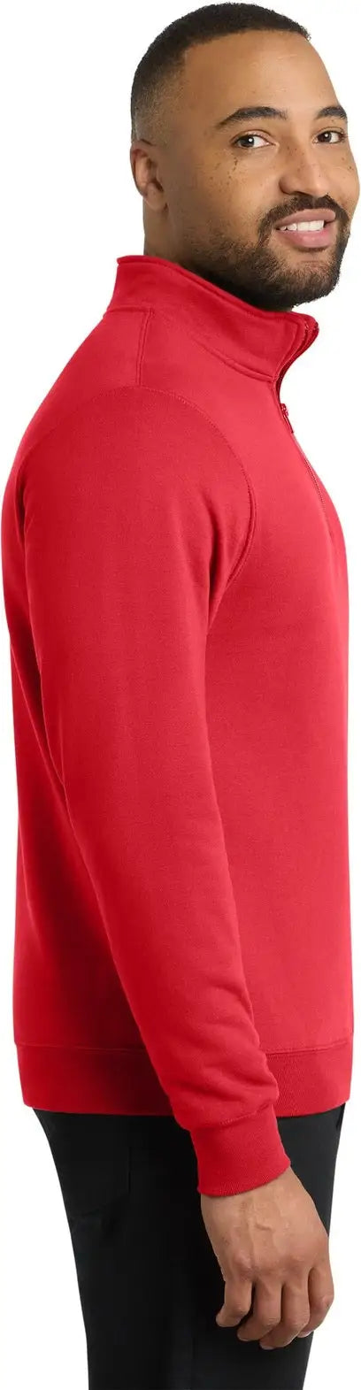 Port & Company Pc78q co Core Fleece 1/4-zip Pullover Sweatshirt - Red