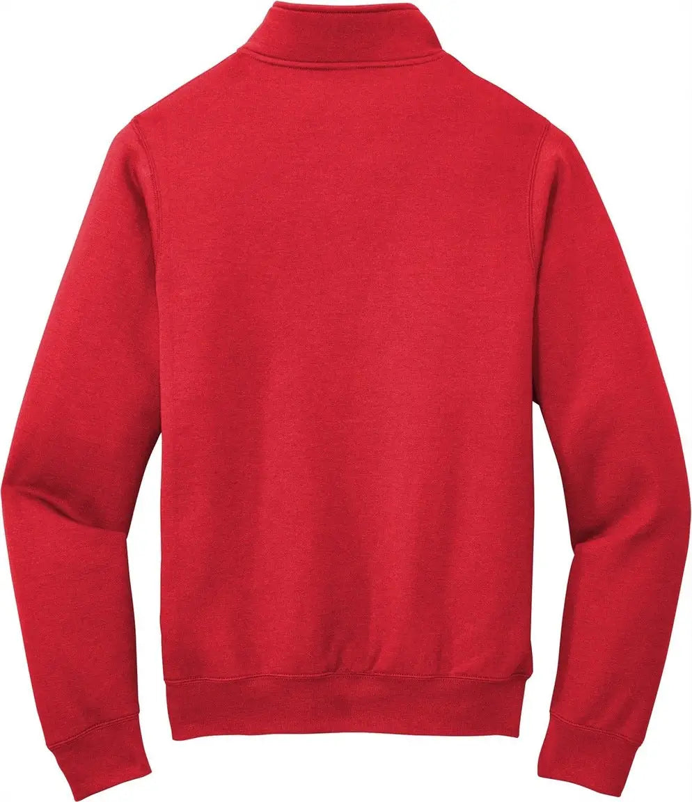 Port & Company Pc78q co Core Fleece 1/4-zip Pullover Sweatshirt - Red