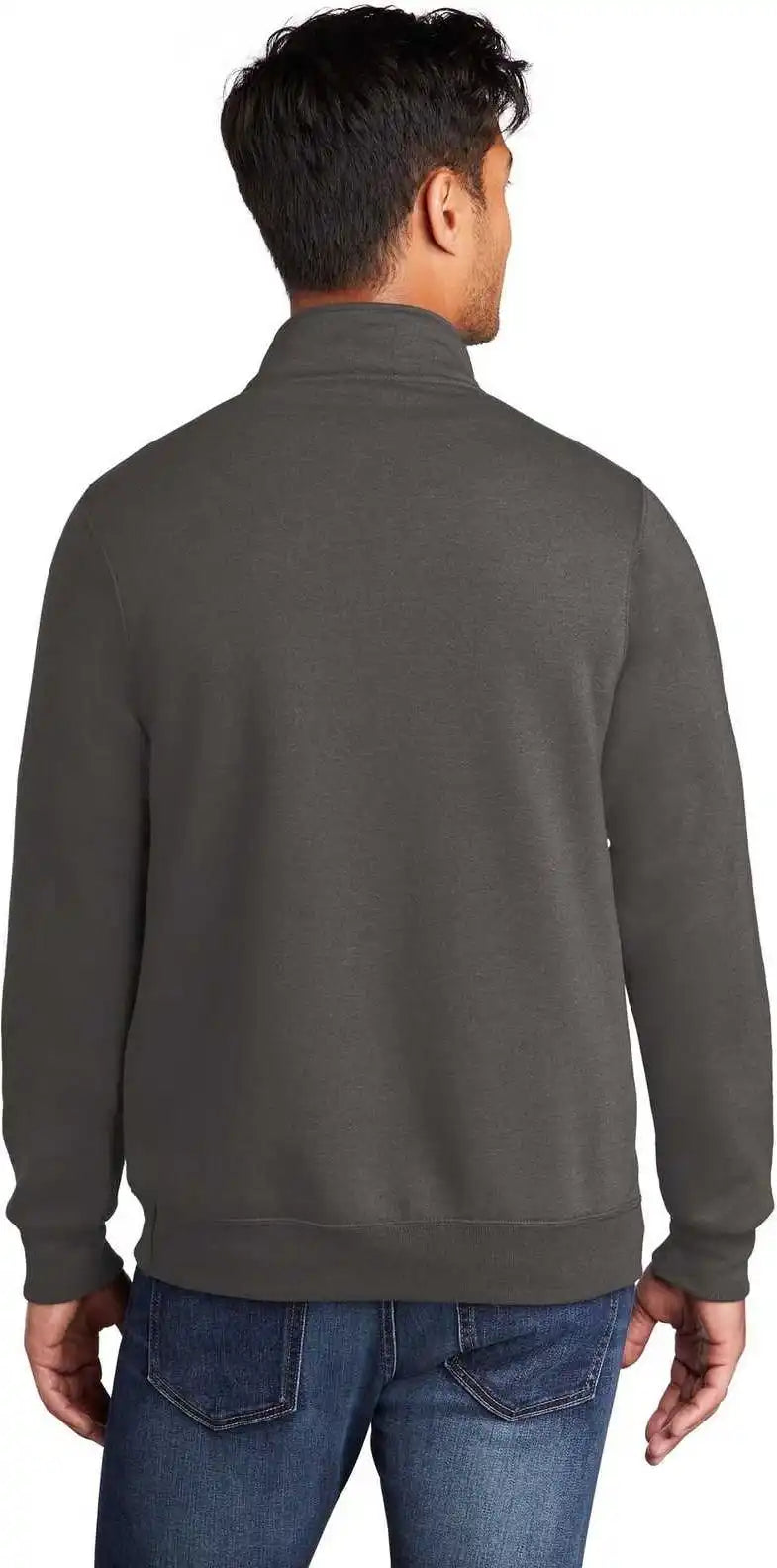 Port & Company Pc78q Core Fleece 1/4 Zip Pullover Sweatshirt Charcoal