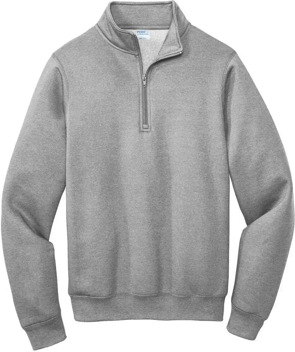 Port & Company Pc78q Core Fleece 1/4-zip Pullover Sweatshirt - Athletic Heather