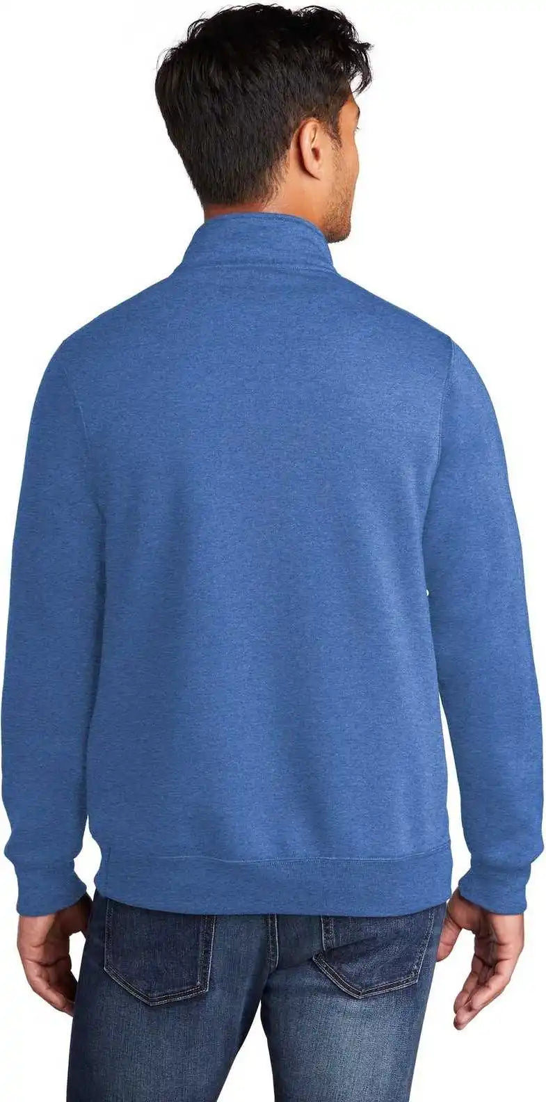 Port & Company Pc78q Core Fleece 1/4 Zip Pullover Sweatshirt Heather Royal