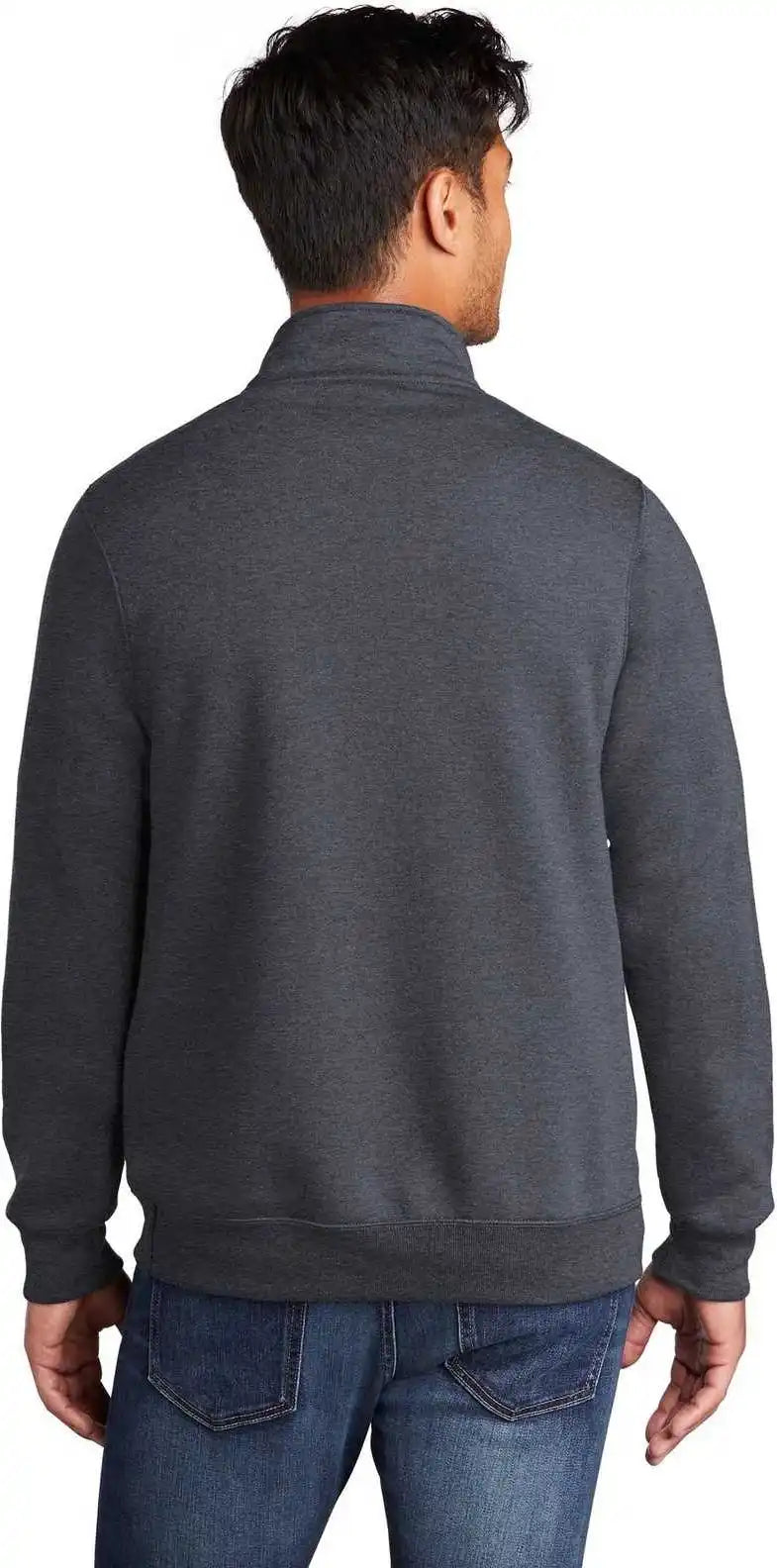 Port & Company Pc78q Core Fleece 1/4 Zip Pullover Sweatshirt Heather Navy