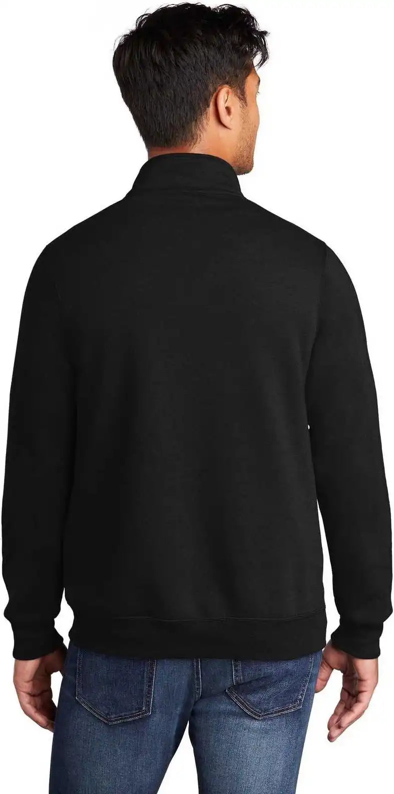 Port & Company Pc78q Core Fleece 1/4 Zip Pullover Sweatshirt Jet Black