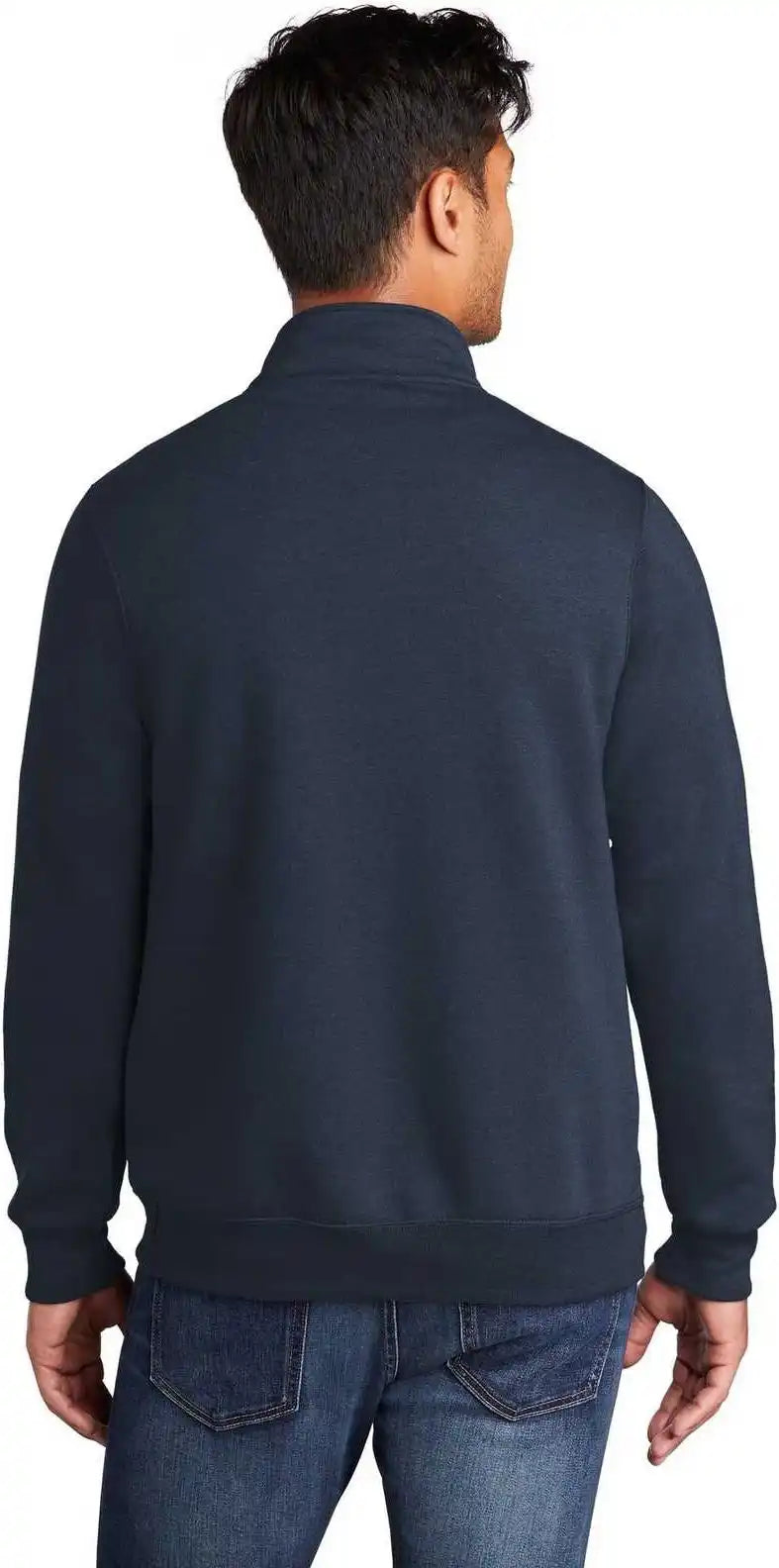 Port &amp; Company Pc78q Core Fleece 1/4 Zip Pullover Sweatshirt Navy