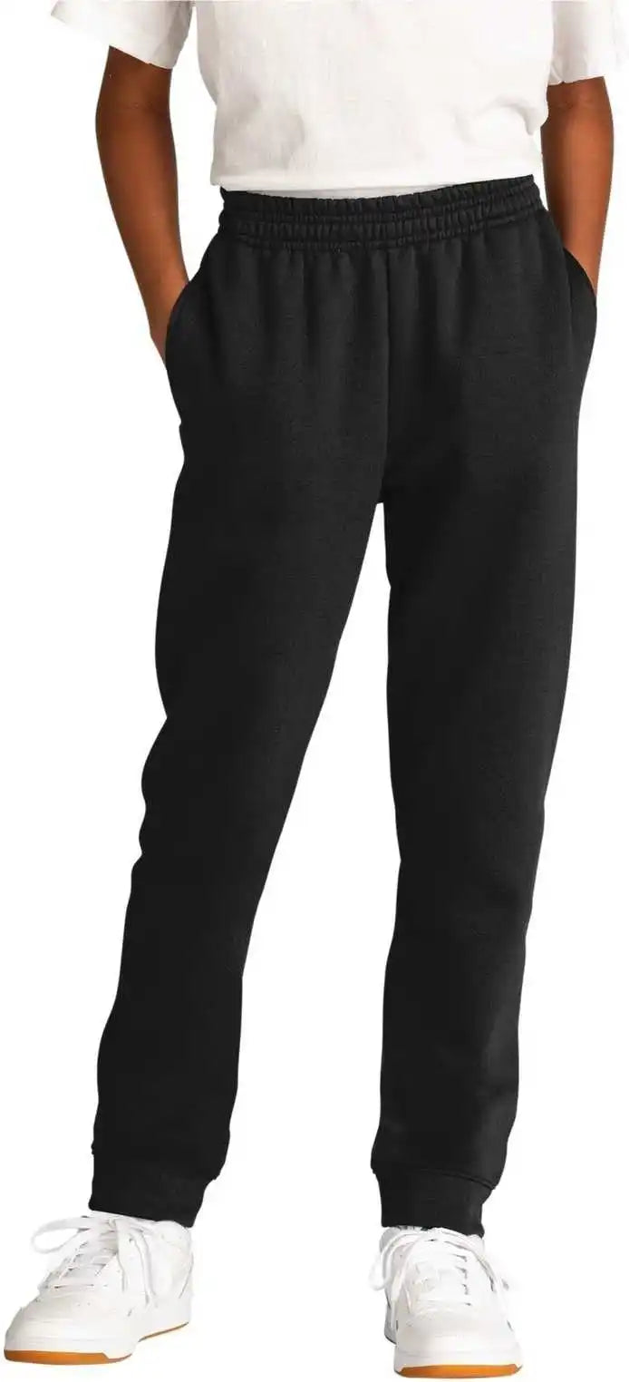 Port &amp; Company Pc78yj Youth Core Fleece Jogger - Jet Black
