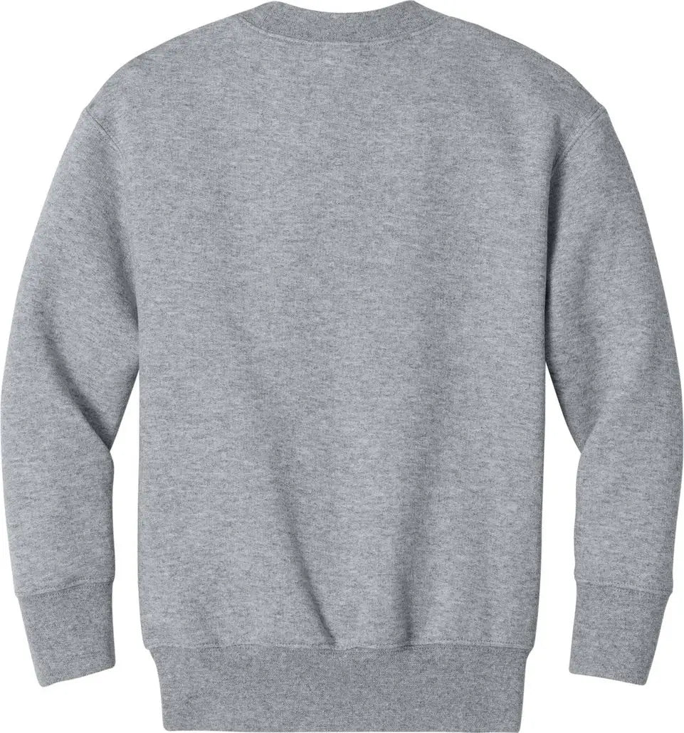 Port & Company Pc78ypkt co Youth Core Fleece Crewneck Pocket Sweatshirt - Athletic Heather