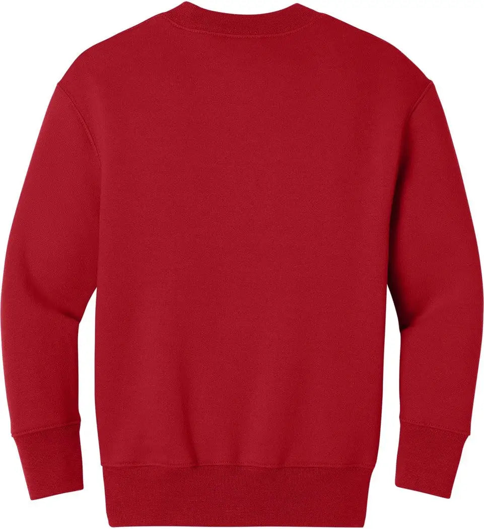 Port & Company Pc78ypkt co Youth Core Fleece Crewneck Pocket Sweatshirt - Red