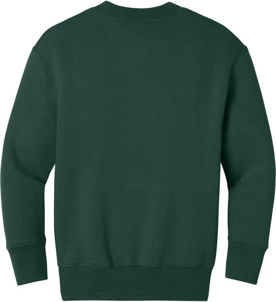Port & Company Pc78ypkt co Youth Core Fleece Crewneck Pocket Sweatshirt - Dark Green