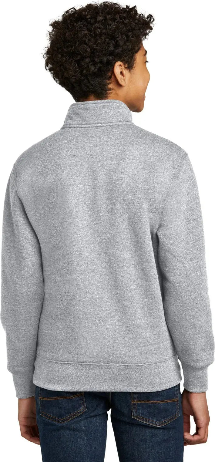 Port & Company Pc78yq co Youth Core Fleece 1/4-zip Pullover Sweatshirt - Athletic Heather