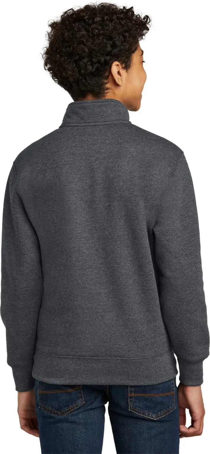 Port & Company Pc78yq co Youth Core Fleece 1/4-zip Pullover Sweatshirt - Dark Heather Gray