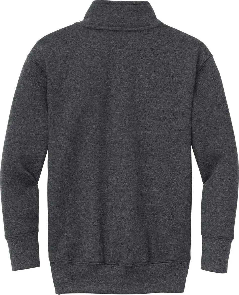 Port & Company Pc78yq co Youth Core Fleece 1/4-zip Pullover Sweatshirt - Dark Heather Gray - Xs