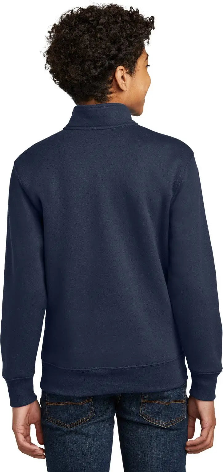 Port & Company Pc78yq co Youth Core Fleece 1/4-zip Pullover Sweatshirt - Navy