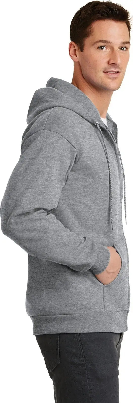 Port & Company Pc78zh co Core Fleece Full-zip Hooded Sweatshirt - Athletic Heather