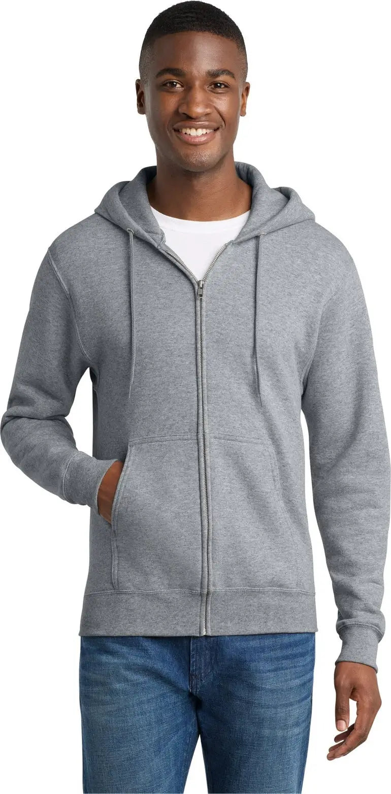 Port & Company Pc78zh co Core Fleece Full-zip Hooded Sweatshirt - Athletic Heather
