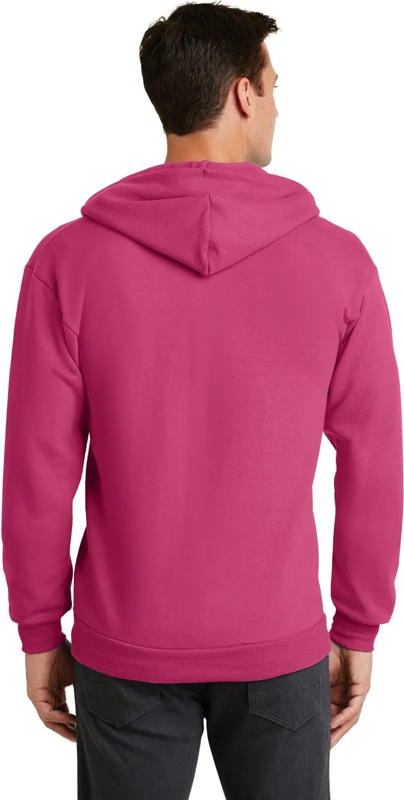 Port & Company Pc78zh co Core Fleece Full-zip Hooded Sweatshirt - Sangria
