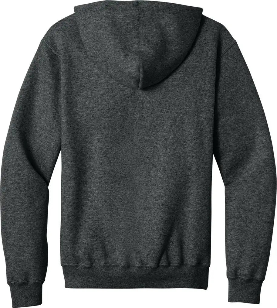 Port & Company Pc78zh co Core Fleece Full-zip Hooded Sweatshirt - Black Heather