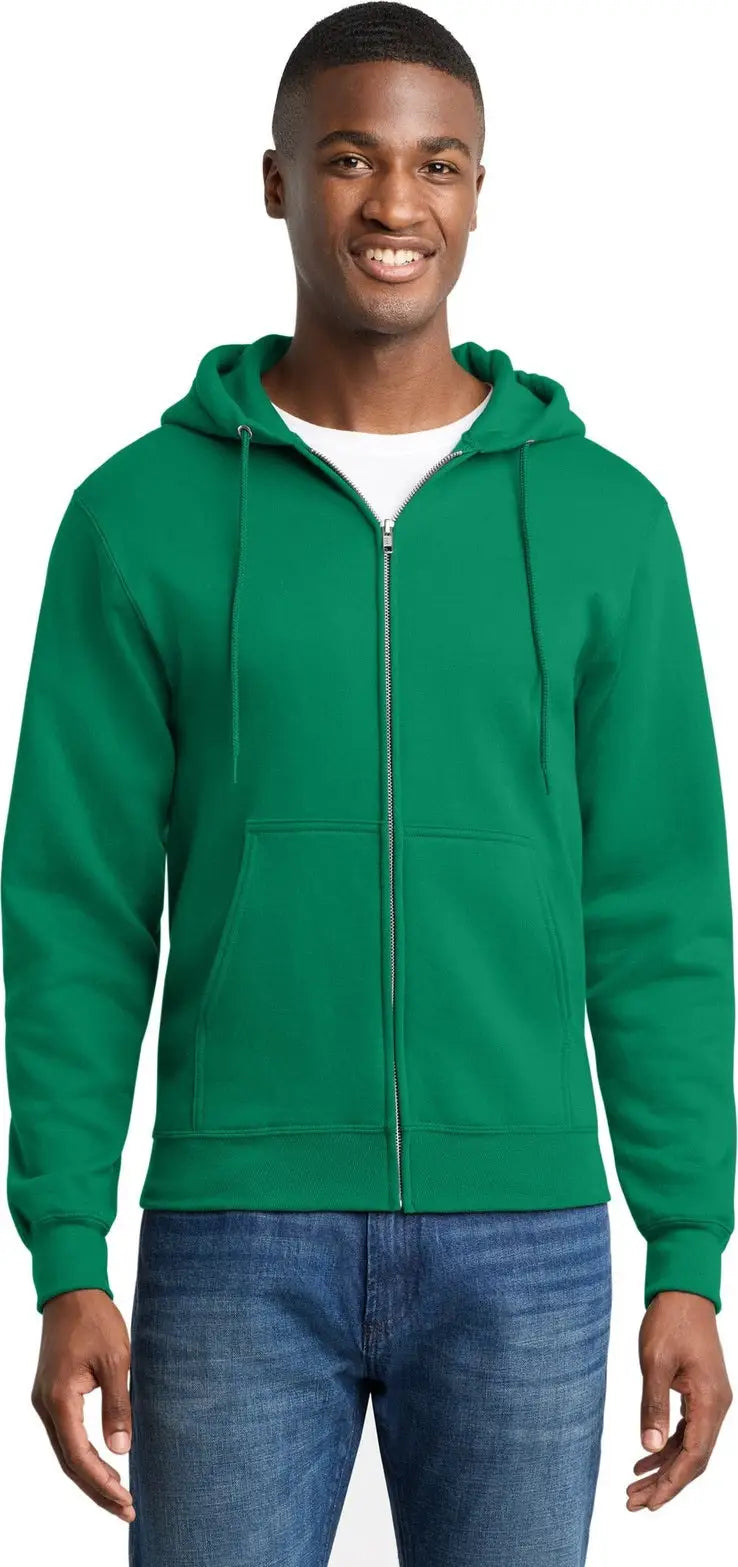 Port & Company Pc78zh co Core Fleece Full-zip Hooded Sweatshirt - Kelly