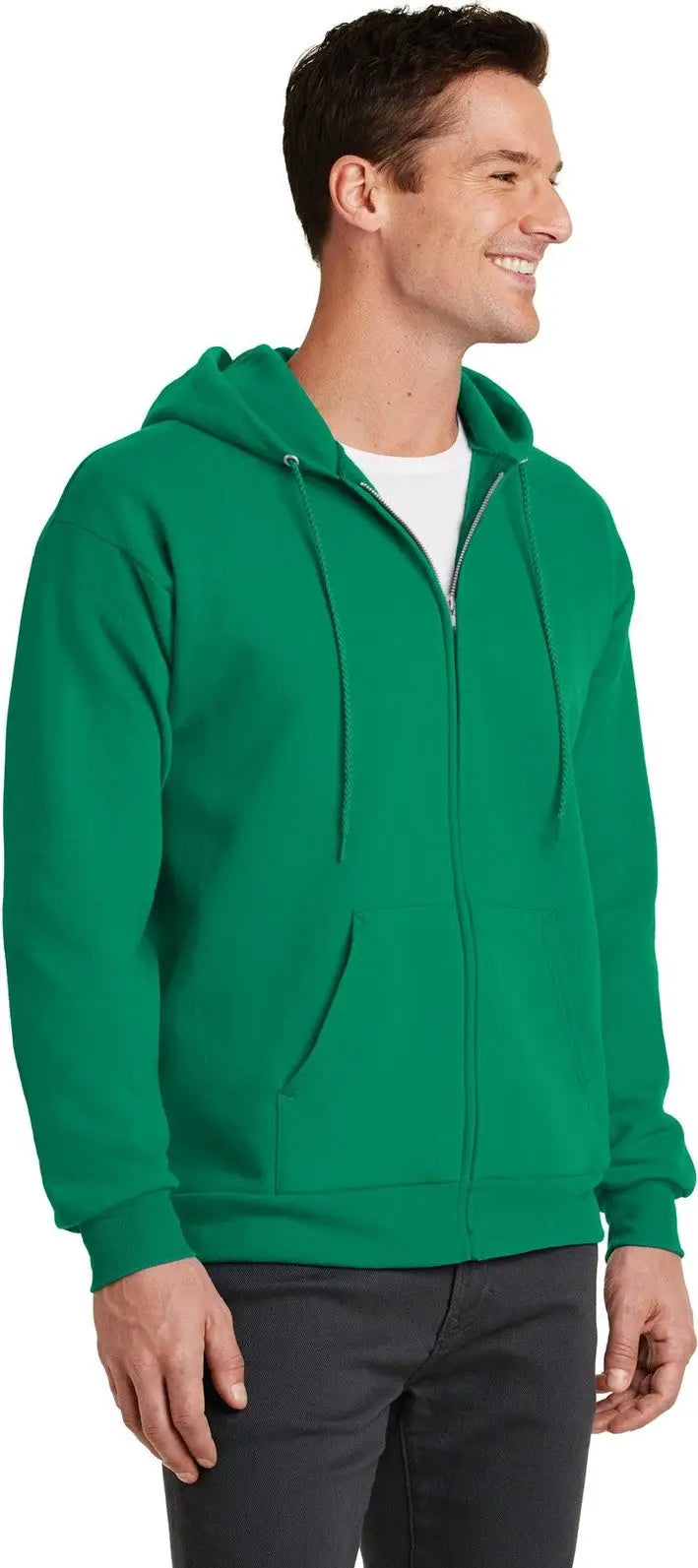 Port & Company Pc78zh co Core Fleece Full-zip Hooded Sweatshirt - Kelly