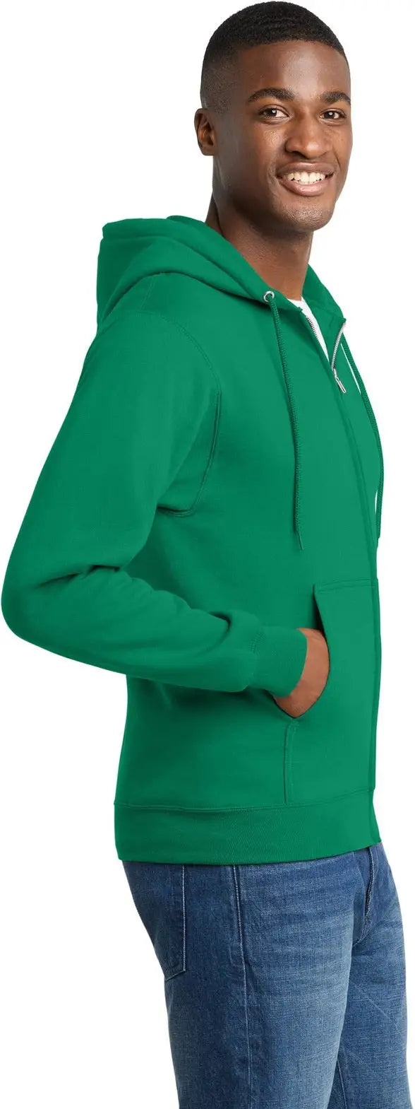 Port & Company Pc78zh co Core Fleece Full-zip Hooded Sweatshirt - Kelly