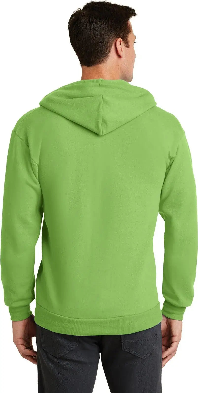 Port & Company Pc78zh co Core Fleece Full-zip Hooded Sweatshirt - Lime