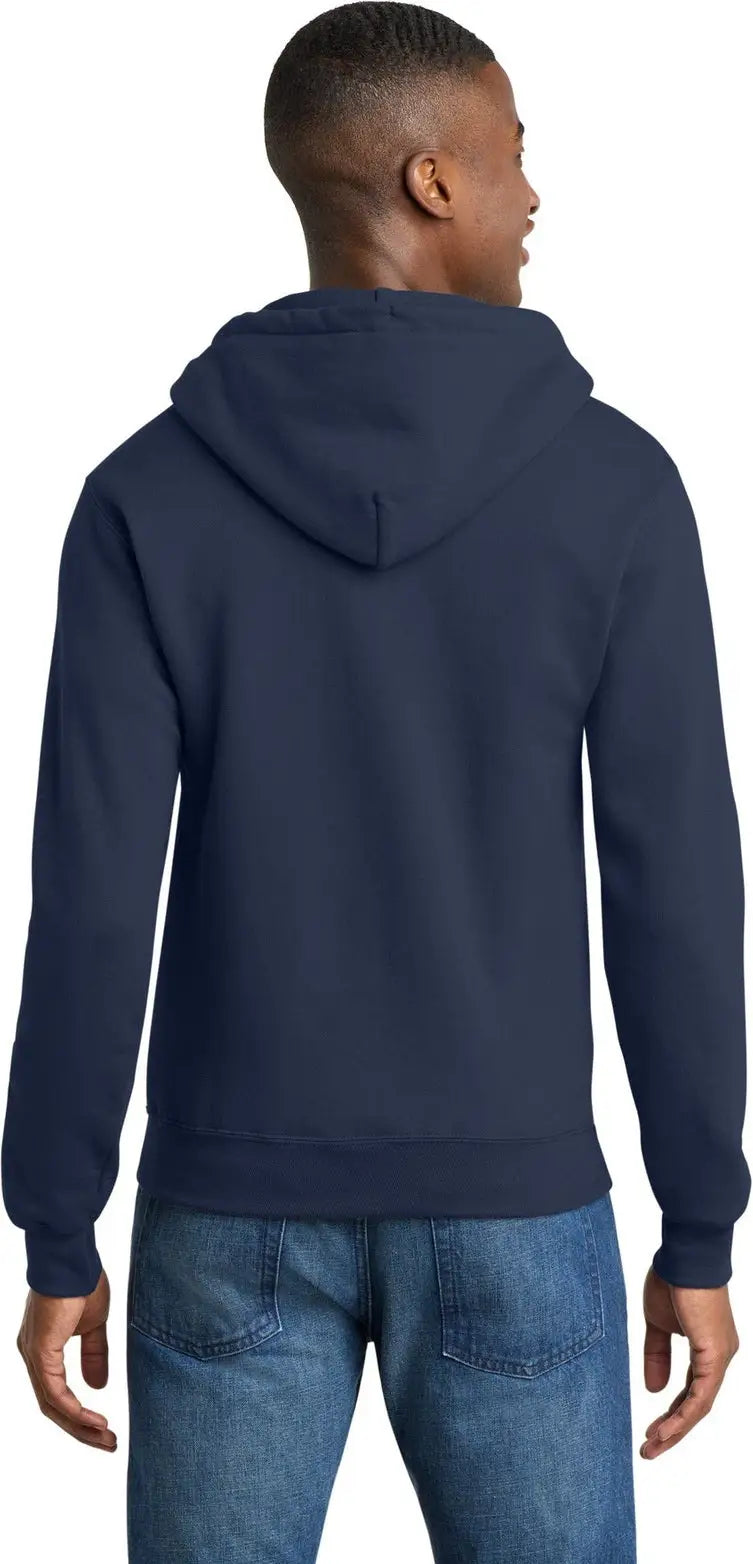 Port & Company Pc78zh co Core Fleece Full-zip Hooded Sweatshirt - Navy