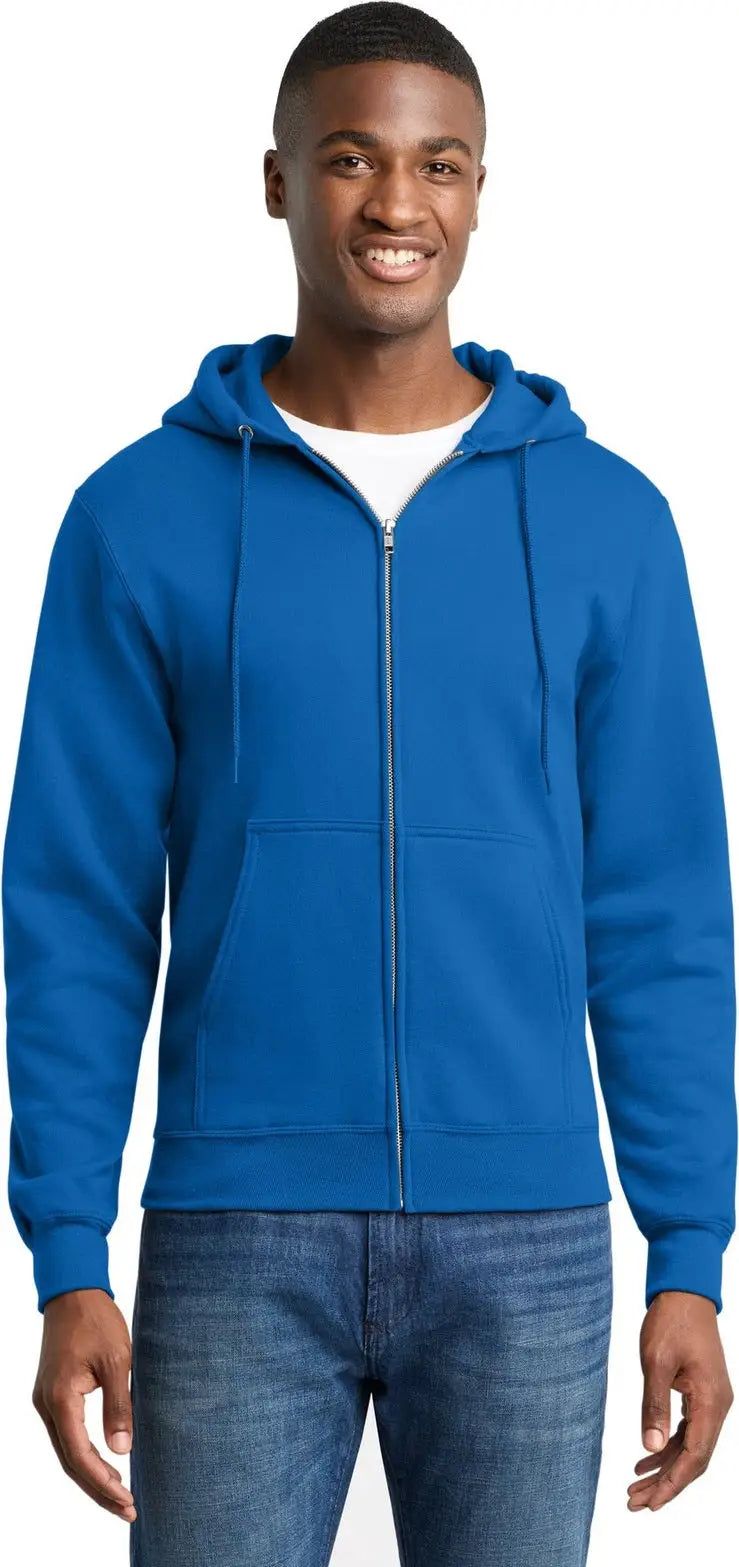 Port & Company Pc78zh co Core Fleece Full-zip Hooded Sweatshirt - Royal