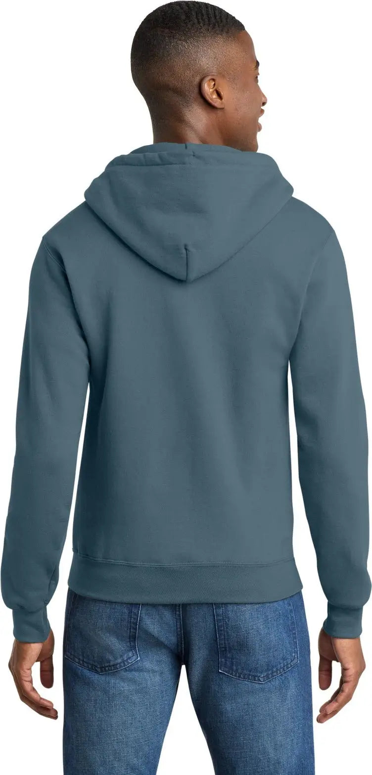Port & Company Pc78zh co Core Fleece Full-zip Hooded Sweatshirt - Steel Blue