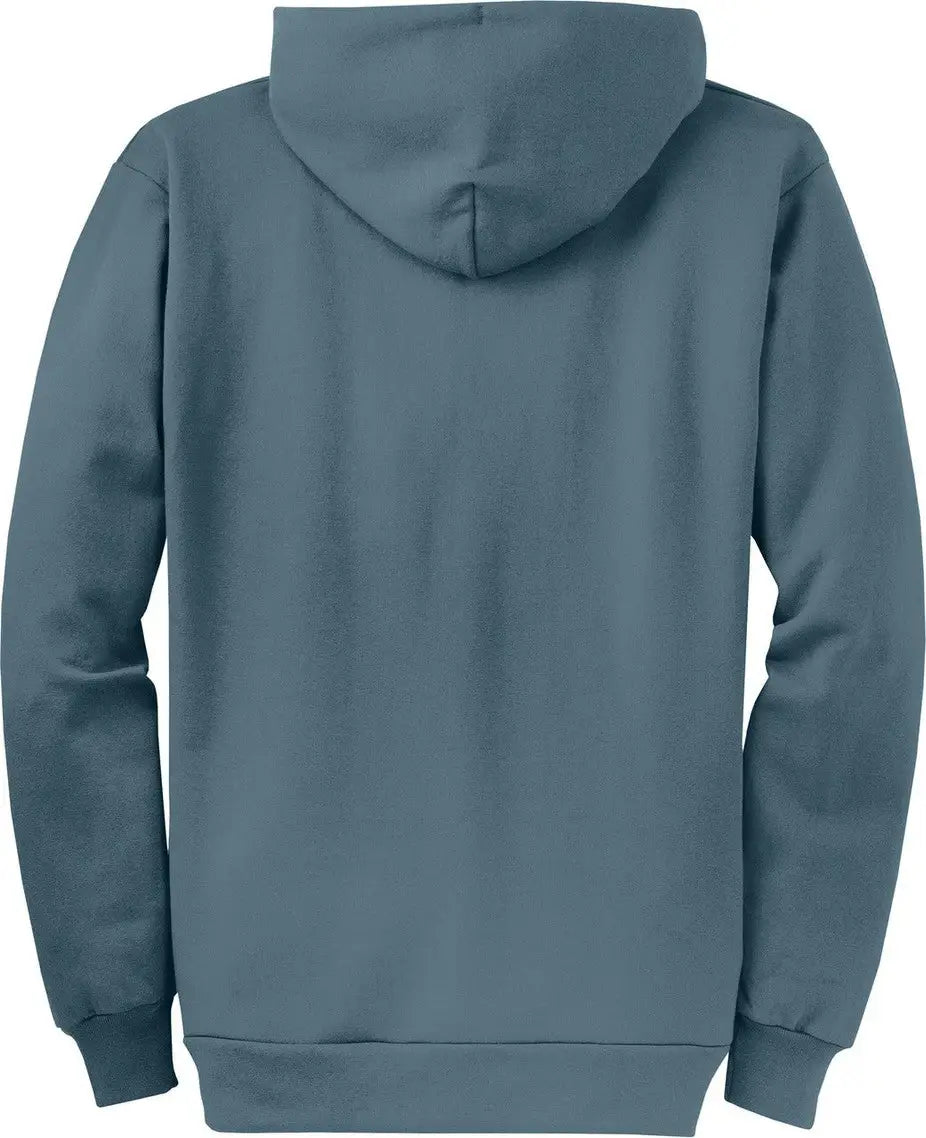 Port & Company Pc78zh co Core Fleece Full-zip Hooded Sweatshirt - Steel Blue