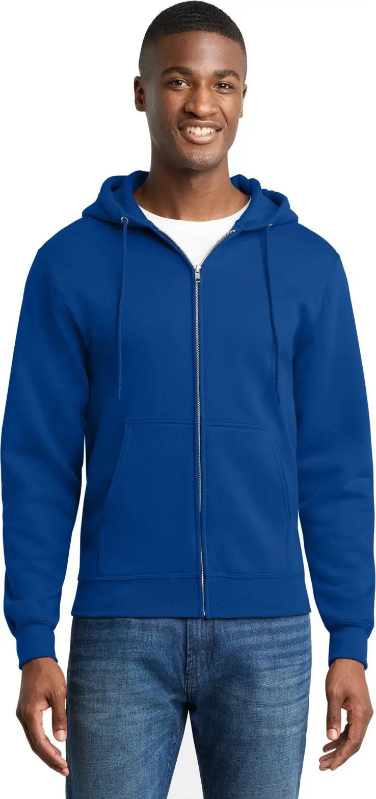 Port & Company Pc78zh co Core Fleece Full-zip Hooded Sweatshirt - True Royal - Adult s