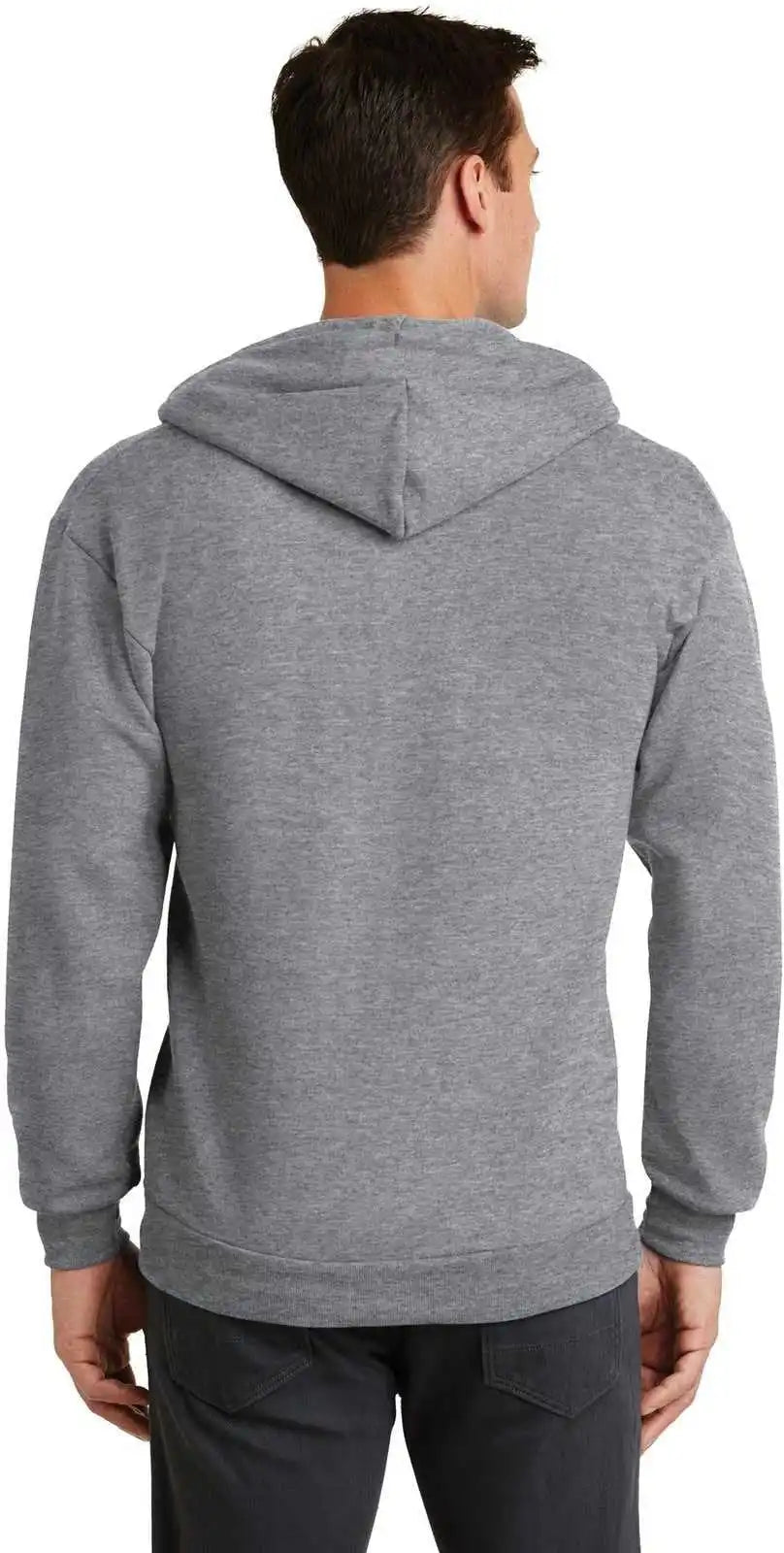 Port & Company Pc78zh Core Fleece Full-zip Hooded Sweatshirt - Athletic Heather