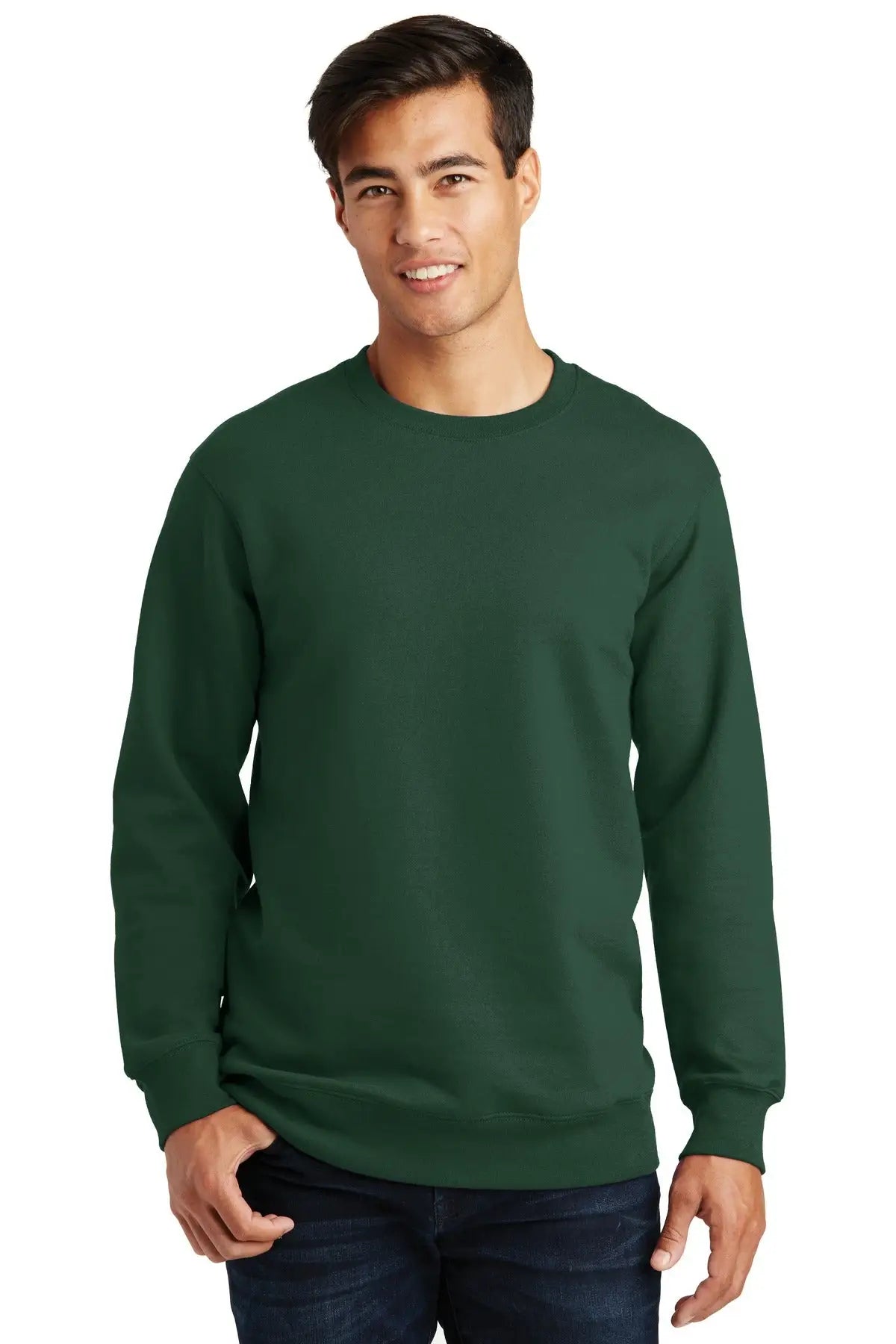Port & Company Pc850 co Fan Favorite Fleece Crewneck Sweatshirt - Forest Green - Adult Xs