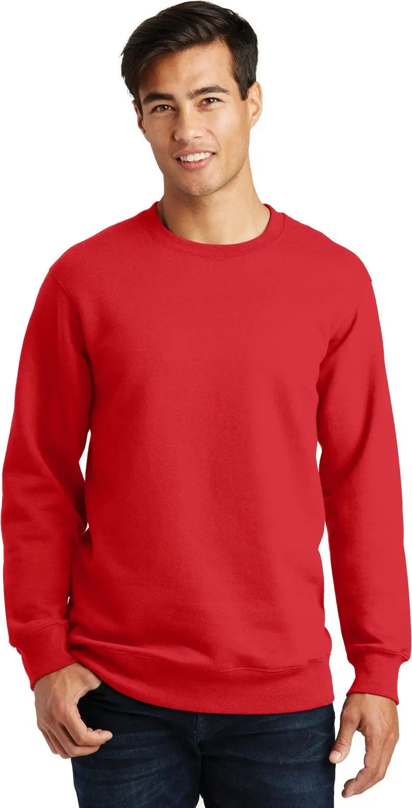 Port & Company Pc850 co Fan Favorite Fleece Crewneck Sweatshirt - Bright Red - Adult Xs