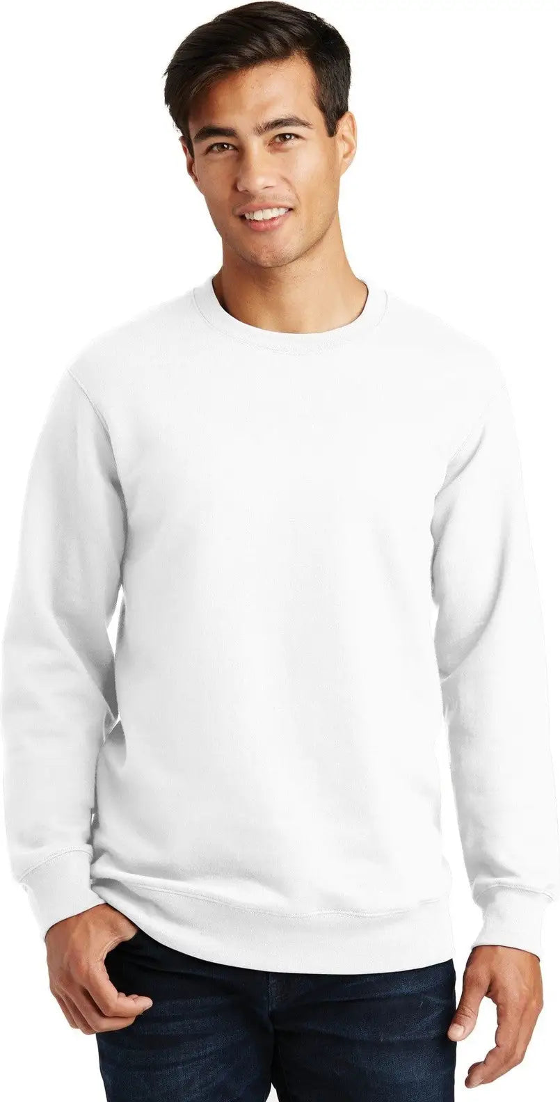 Port & Company Pc850 co Fan Favorite Fleece Crewneck Sweatshirt - White - Adult Xs