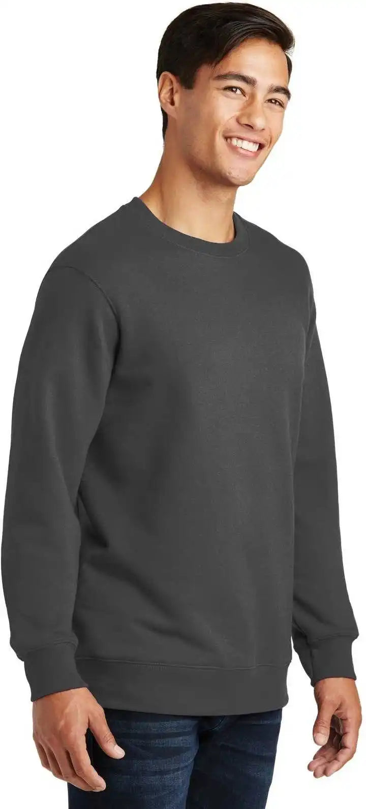 Port &amp; Company Pc850 Fan Favorite Fleece Crewneck Sweatshirt Charcoal