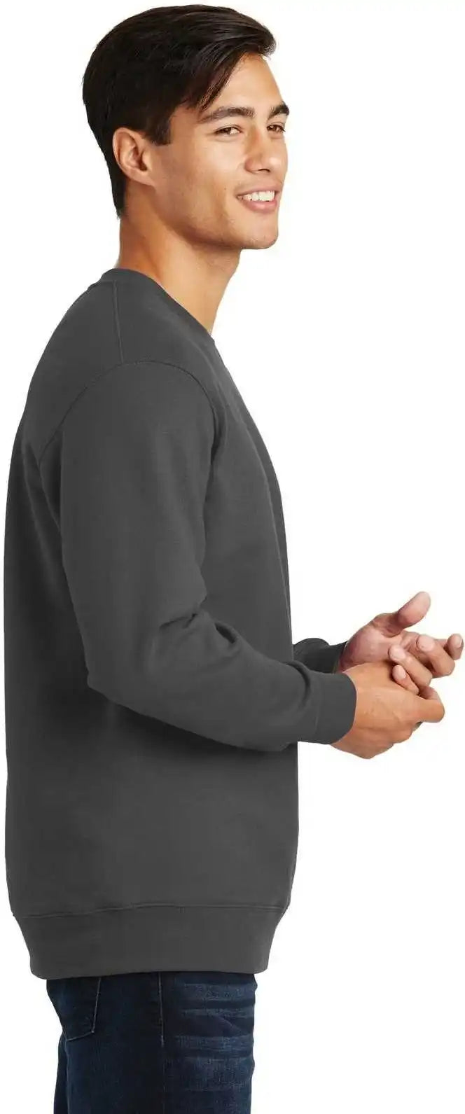 Port &amp; Company Pc850 Fan Favorite Fleece Crewneck Sweatshirt Charcoal