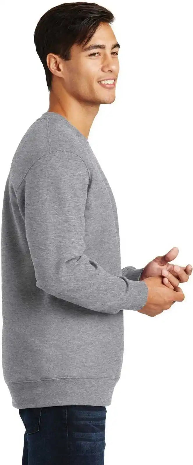 Port &amp; Company Pc850 Fan Favorite Fleece Crewneck Sweatshirt Athletic Heather