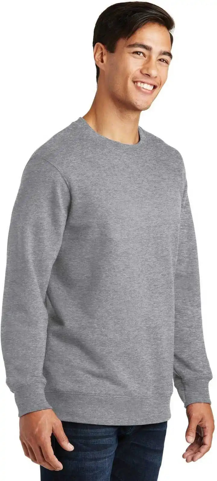 Port &amp; Company Pc850 Fan Favorite Fleece Crewneck Sweatshirt Athletic Heather