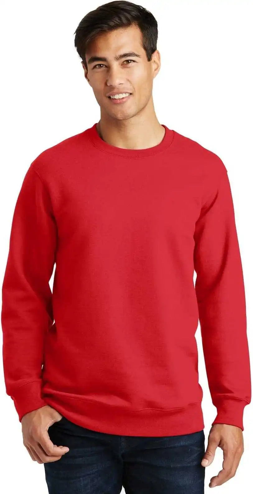 Port & Company Pc850 Fan Favorite Fleece Crewneck Sweatshirt Bright Red