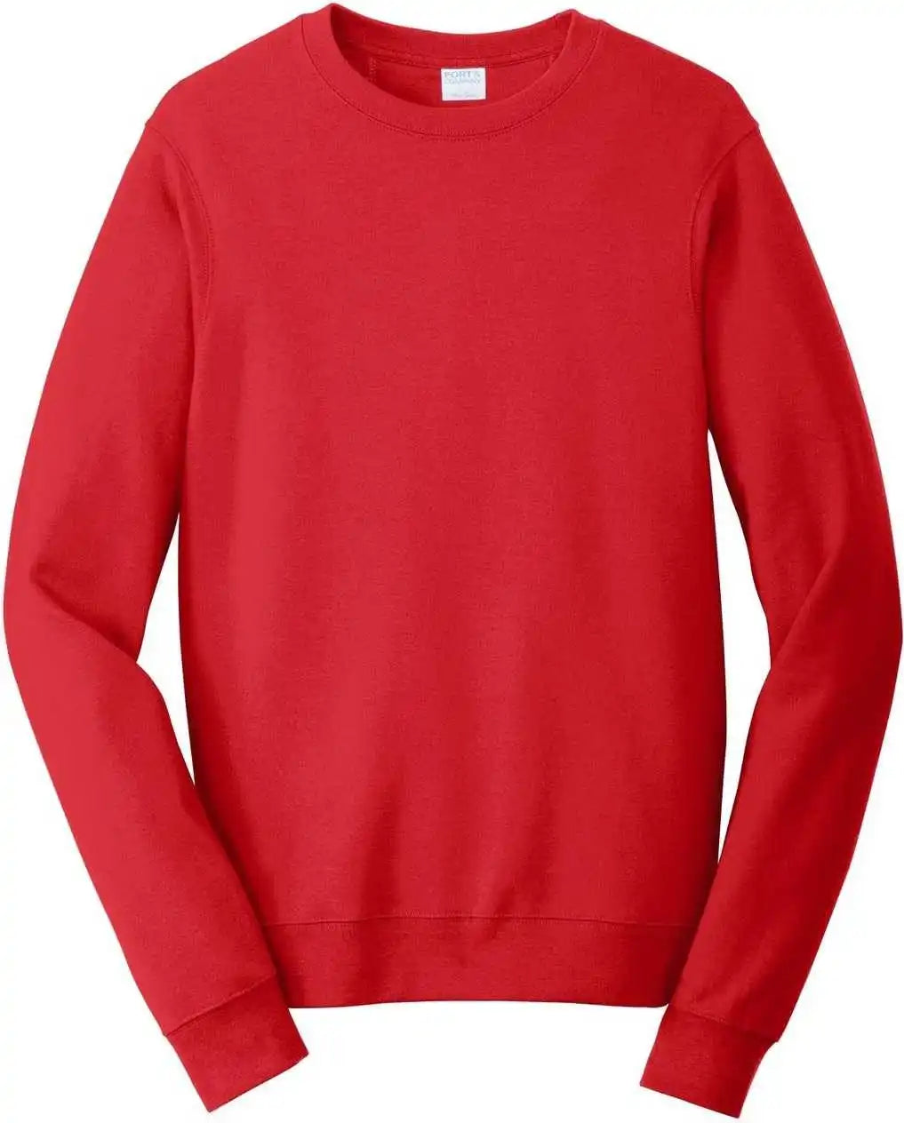 Port &amp; Company Pc850 Fan Favorite Fleece Crewneck Sweatshirt Bright Red