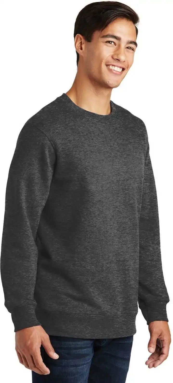 Port &amp; Company Pc850 Fan Favorite Fleece Crewneck Sweatshirt Dark Heather Gray