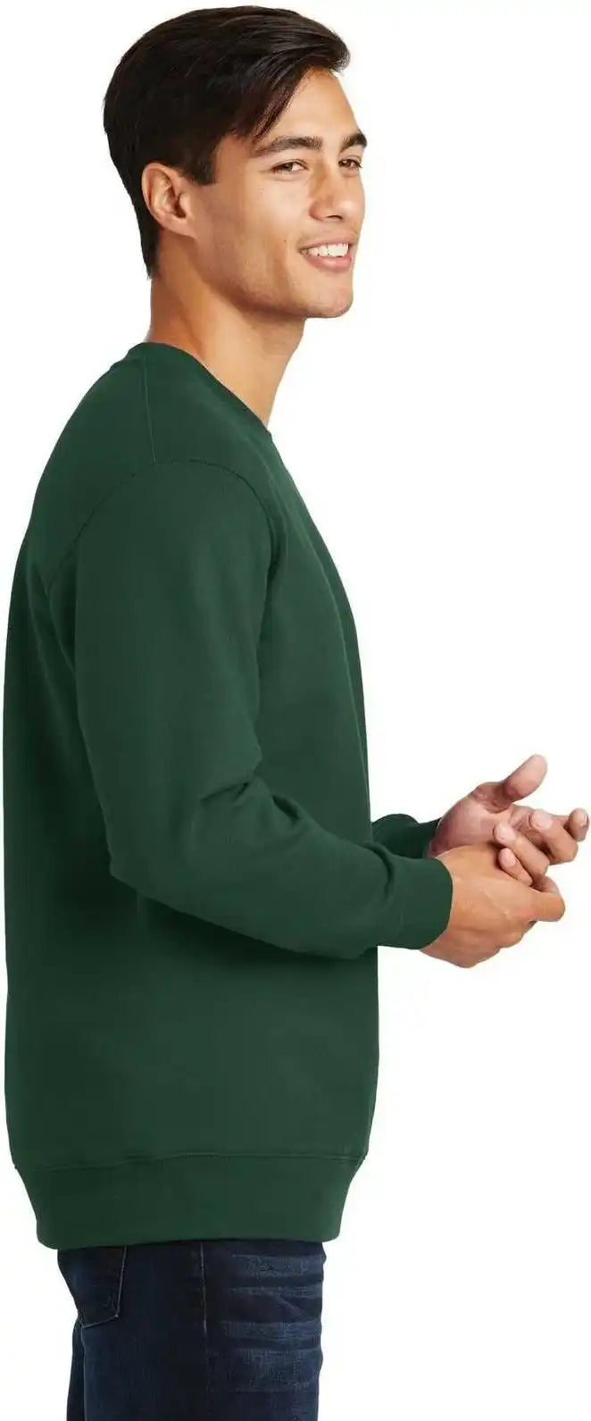 Port &amp; Company Pc850 Fan Favorite Fleece Crewneck Sweatshirt Forest Green