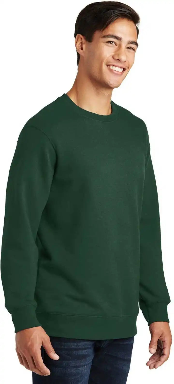 Port &amp; Company Pc850 Fan Favorite Fleece Crewneck Sweatshirt Forest Green