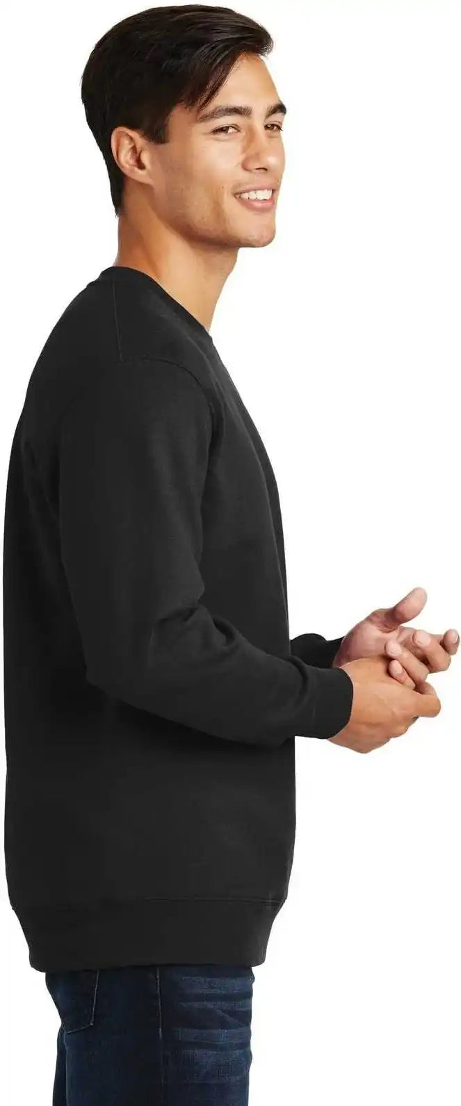 Port &amp; Company Pc850 Fan Favorite Fleece Crewneck Sweatshirt Jet Black