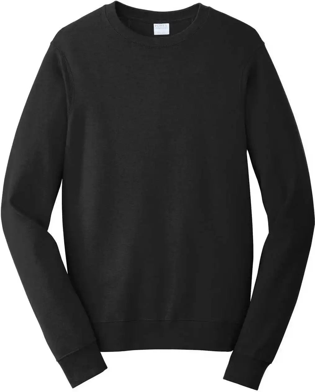 Port &amp; Company Pc850 Fan Favorite Fleece Crewneck Sweatshirt Jet Black