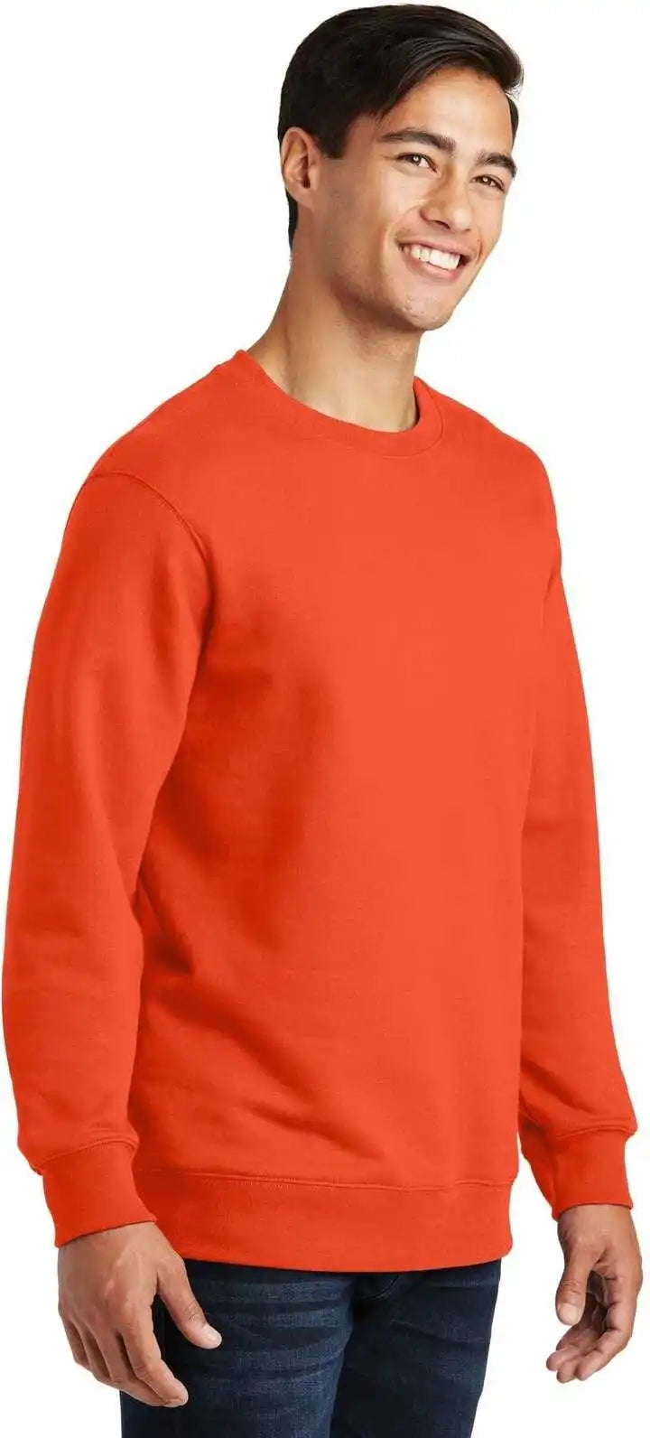 Port &amp; Company Pc850 Fan Favorite Fleece Crewneck Sweatshirt Orange
