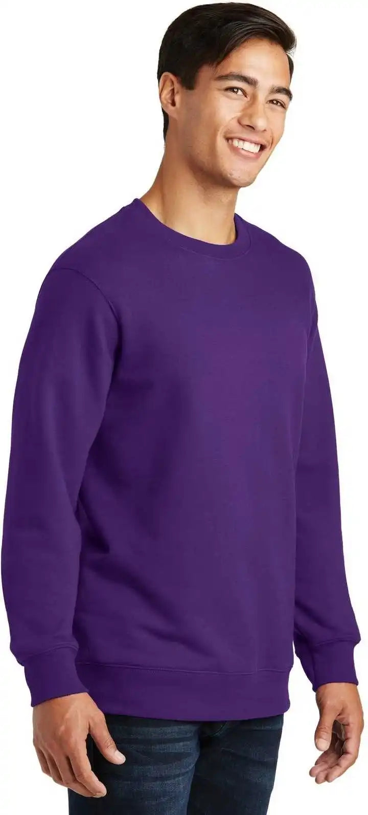 Port &amp; Company Pc850 Fan Favorite Fleece Crewneck Sweatshirt - Team Purple