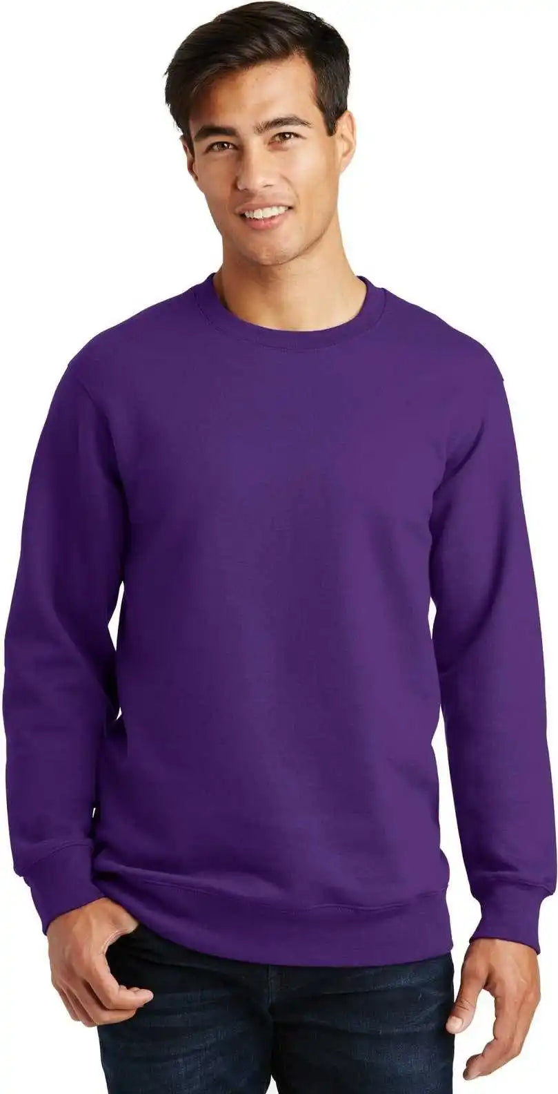Port & Company Pc850 Fan Favorite Fleece Crewneck Sweatshirt - Team Purple