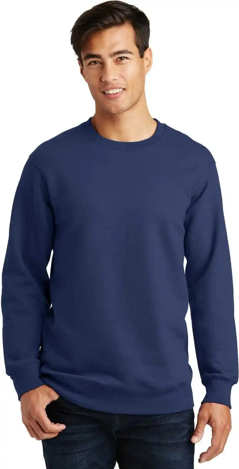 Port & Company Pc850 Fan Favorite Fleece Crewneck Sweatshirt Team Navy