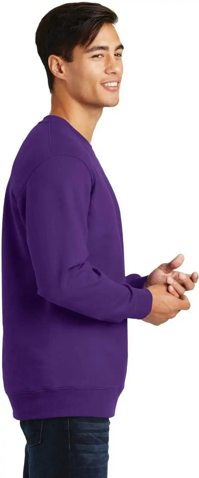 Port &amp; Company Pc850 Fan Favorite Fleece Crewneck Sweatshirt - Team Purple