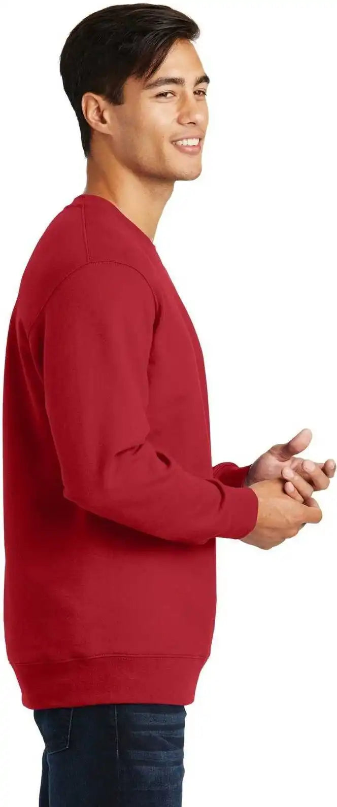 Port &amp; Company Pc850 Fan Favorite Fleece Crewneck Sweatshirt Team Cardinal